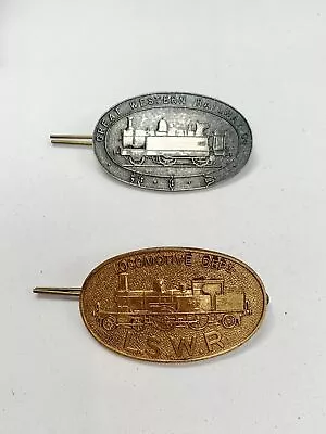 Vintage Locomotive Cap Pins 55.42gm Great Western Railway & L.S.W.R Collectables • £8.99