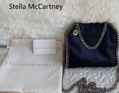 STELLA MCCARTNEY FALABELLA Chain Black Mini Tote Bag Handbag 2way Shoulder Bag • $147.25