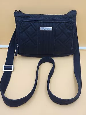 Vera Bradley Microfiber Black Crossbody Hipster(Quilted) • $8