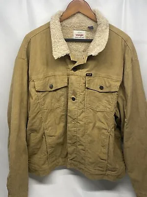 Wrangler Men's Sherpa Lined Button Down Corduroy Jacket Men’s Size 2XL • $35