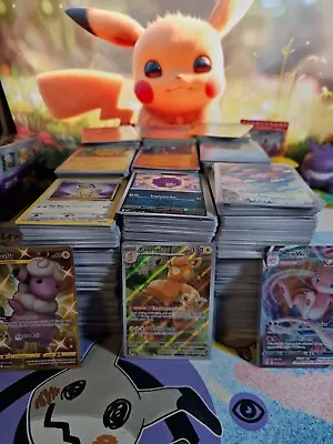 Pokemon Cards Collection Bundle 5-1000 Joblot Guaranteed Rare Holo V/EX/VMAX Tin • £31.99