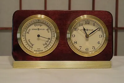 Howard Miller Red/brown Barometer & Quartz Clock Model# 645-225 Serial#e98886 • $69