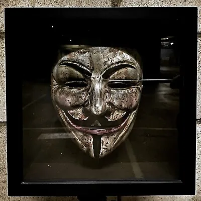 $21000 • Buy 3nJo1/Jim Jones, Original Signed Blood Art, V For Vendetta Guy Fawkes Mask II