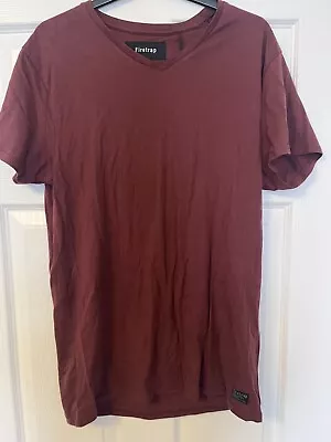 Firetrap Mens Medium T-shirt. New. Burgundy • £3.99