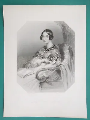 LADY HONORIA CADOGAN Of Queen Victoria Royal Court - SUPERB 1840 Antique Print • $44.95