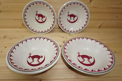 Pipestone Ancient Mimbreno Indian Santa Fe Dining Car (4) Cereal Bowls #3 (S31 • $120.88