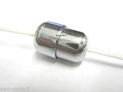 Chrome Cord Connector - Roman Blind & Light Pull Silver Metal String Joiner • £3.42