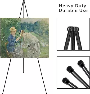 Folding Display Easel Stand 66  Tall Floor Poster Easel Adjustable Telescoping • $24.90