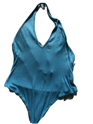 £2 • Buy Blue Halter Neck Top Bodysuit Asos Size 12