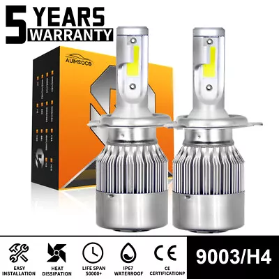 LED Headlight Kit H4 9003 6000K Dual Bulbs For Honda Civic 1992-2001 2002 2003 • $24.99