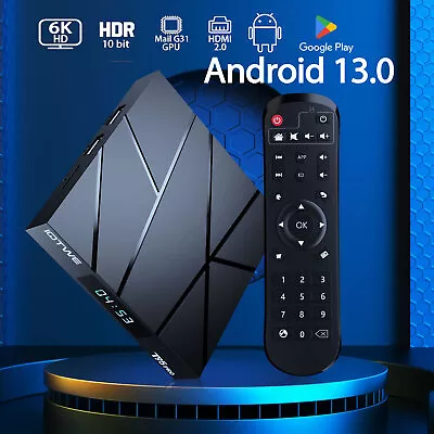 Upgraded 6K TV BOX Android 13 WIFI6 5G WIFI 4+64GB 3D Video Media Streaming BT • $47.99