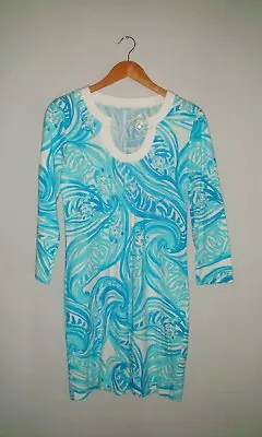 NWOT SZ S Lilly Pulitzer Womens Coastal Blue Lion Around DRESS • $39.99