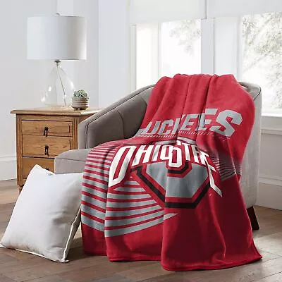 NCAA Officially Licenced Ohio State Buckeyes 60  X 80  Raschel Throw Blanket • $35.99