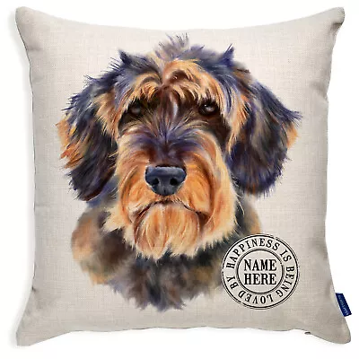 Personalised Dachshund Cushion Cover Portrait Dog Pillow Pup Birthday Gift KDC54 • £12.95