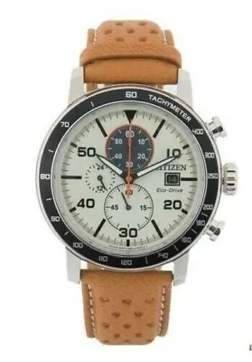 Citizen Eco-Drive Men's Chronograph Brown 43MM Watch CA0641-32X / NWT • $137.99