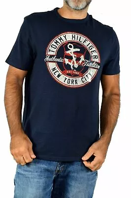 £22.99 • Buy BNWT TOMMY HILFIGER New York City Sailors Tradition T SHIRT Anchor Stretch Tee 