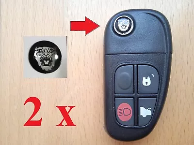 2x LOGO Jaguar 85 Mm Remote Key FOB Emblem Badge X S Type XK XK8 XJ XJS XJ8 XJR • £15.47