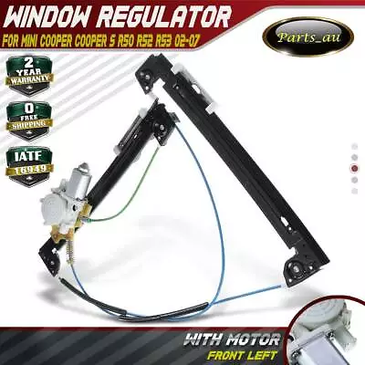 Window Regulator W/ Motor Front Left For Mini Cooper Cooper S R50 R52 R53 02-07 • $104.99