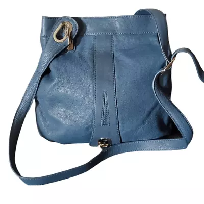 Gusto Convertible Handbag Backpack Slate Blue Soft Pebbled Leather • $70