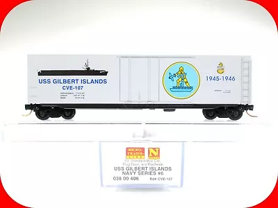 N Scale USS *GILBERT ISLANDS* US Navy Series 50' Box Car - MICRO TRAINS 03800406 • $9.99