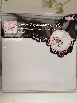 £2.50 • Buy CRAFT ROOM CLEAR OUT Anita's White Square Expandable Decoupage Envelopes 12 Pack