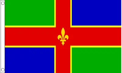 Lincolnshire Flag 3 X 2 FT - 100% Polyester With Eyelets - English County • £6.99