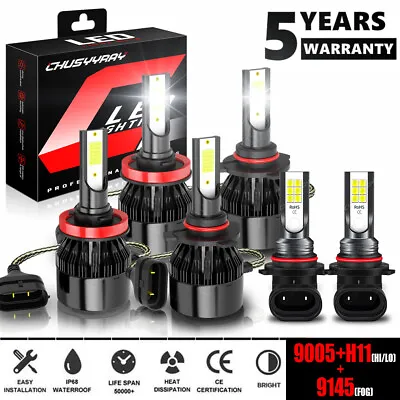 For Mazda CX-9 2007-2012 6x LED Headlight High Low Beam Fog Light Bulbs Kit • $28.99