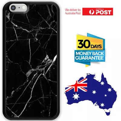 $12.99 • Buy For Apple IPhone 14 Pro Max 13 12 XR SE 8 Plus 7 6 Rubber Case Black Marble King