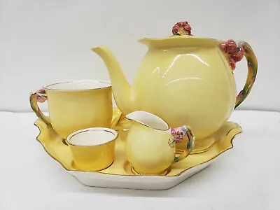 Vintage Royal Winton Grimwades Breakfast Set Yellow  Rosebud  Made In England • $500