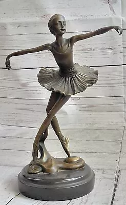 Lovely Signed Milo Genuine Pure Bronze Ballerina Statue Sculpture Figurine Sale • $129.50