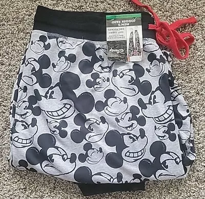 NEW Disney XL X-large Men Mickey Mouse Pajama Pants Lounge Joggers Pockets 40-42 • $15.99