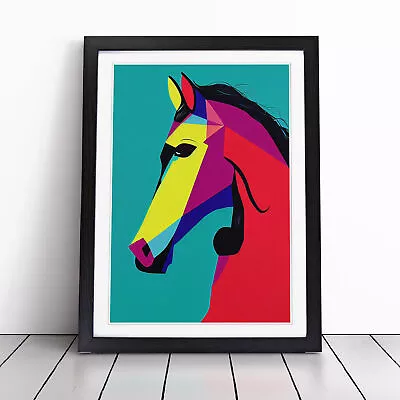 Horse Pop Wall Art Print Framed Canvas Picture Poster Home Decor Living Room • £14.95