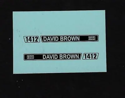 CORGI 55 'David Brown' 1412 TRACTOR TRANSFERS/DECALS • £2.25