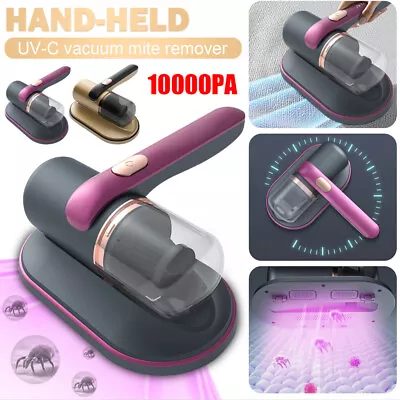 10000PA Handheld Cordless Vacuum Cleaner Dust Mite Remover Brush Bed Mattress AU • $39.99