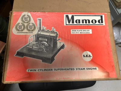 £125 • Buy Mamod Steam Engine S.E.3 Twin Cylinder On Meccano Base Original Box Spares + Can