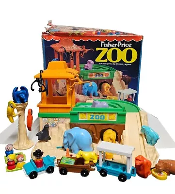 VTG 1985 Fisher-Price Little People #916 Play Family Zoo W/Original Box COMPLETE • $79.99