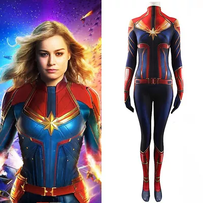 Captain Marvel Carol Danvers Costume Cosplay Bodysuit Handmade • $57.89