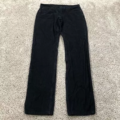 Levis Pants Mens 30 Black 502 Corduroy Jeans Straight Slim Cotton Mens 30x31 • $17.50