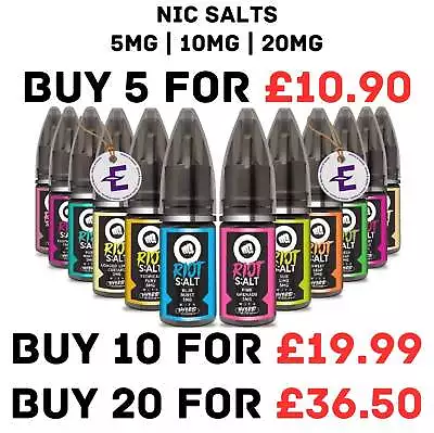 Riot Squad 10ml Nic Salts E Liquid Punx Edition 50/50 Vape Juice 5/10/20mg BULK • £2.94