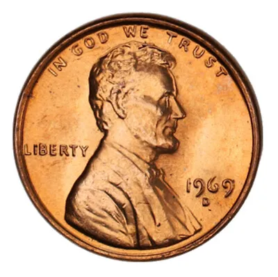 1969-D Lincoln Memorial Cent Choice BU Penny US Coin Free S&H 1969D • $2.84