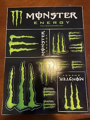 Monster Energy Sticker Page 12 Individual Decals 1 Sheet Is 12' In Length NEW • $10