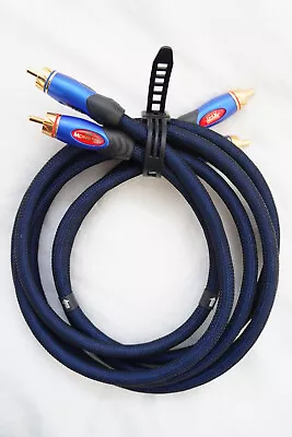 Monster THX Ultra 600 4 FT Stereo Audio High End Audiophile Composite Cable Blue • $25.99