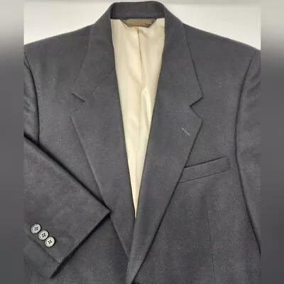 Henry Miller Vintage Rare 100% Cashmere Black Double Button Suite Jacket • $64.99