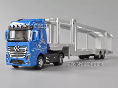 1:50 Scale Diecast Model Truck Actros Tractor With Car Transporter Semi-Trailer • $11