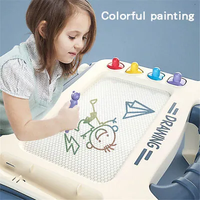 Kids Magnetic Drawing Board Colorful Erasable Doodle Board With Magnet Pen Toys~ • £11.63
