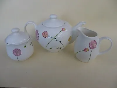 £28.50 • Buy Aynsley Floral Teapot, Lidded Sugar Bowl & Milk Jug.