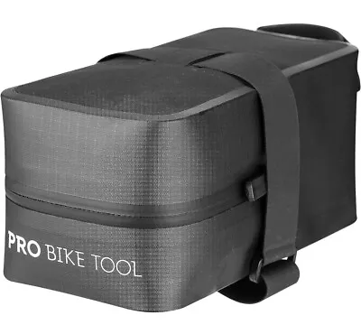 Pro Bike Tool Waterproof Bike Seat Saddle Bag Seat Post Storage Tail Pouch Bag • £10.99