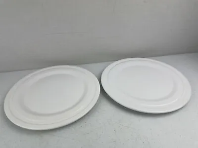2 JME Jamie Oliver Dinner Plates Designed By Barbara Eigen WHITE 27 Cm VGC • £22