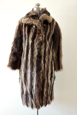 Vintage Furs By Al Zeller St. Johnsbury VT Raccoon Fur Coat • $150