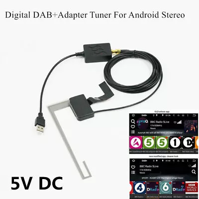 Car Digital DAB+Adapter Tuner Audio Radio Box USB Receiver Antenna For Android • £37.63